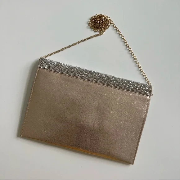 🆕 David’s Bridal Crystal Flap Envelope Clutch - Picture 3 of 7